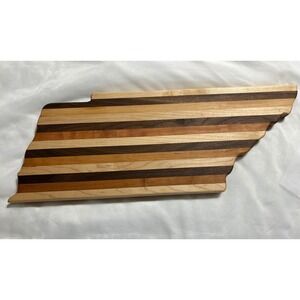 Amish Tennessee State Shaped Wood Cutting Board Serving Tray Charcuterie‎ Board